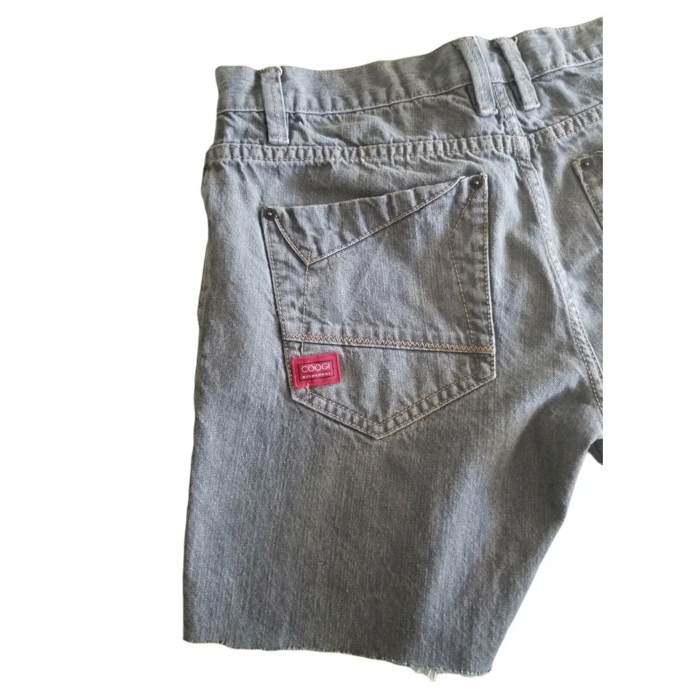 COOGI Melbourne Men's Cut Away Denim Shorts Gray Size‎ W34 Home Altered Length